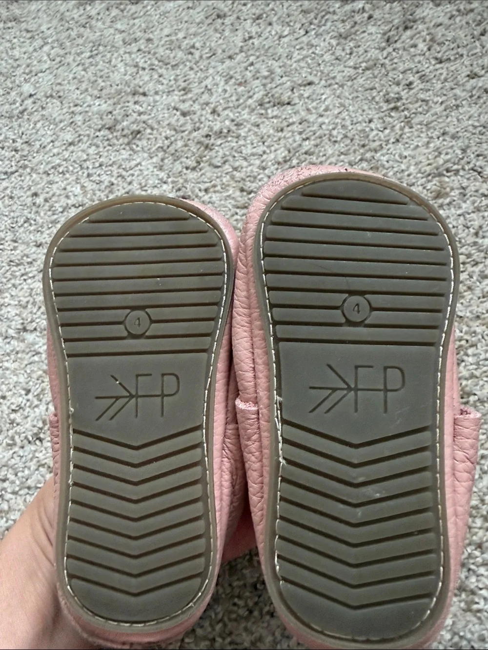 Freshly Picked Dusty Pink Leather Baby Moccasins